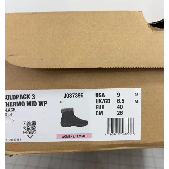 Merrell Coldpack 3 Thermo Mid Zip Waterproof Women's Shoes Black Sz. 9 Leather - Picture 3 of 13